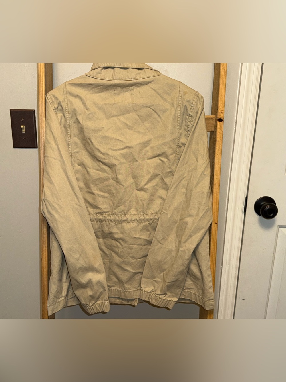 Old Navy Beige Drawstring Utility Jacket - Picture 2 of 12